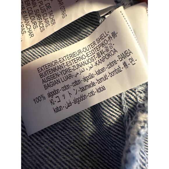 Zara Cripped denim jean vest Sz XS 100 % Cotton excellent condition - Picture 9 of 13